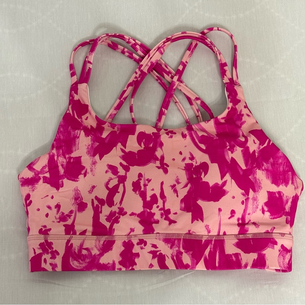 Aje Athletica Two Tone Pink Cross Back Sports Bra